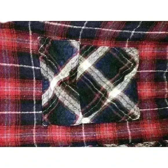 Rails Navy Blue and Red Girls Size M Checkered Plaid Long Sleeve Button-Up Shirt - Picture 4 of 7